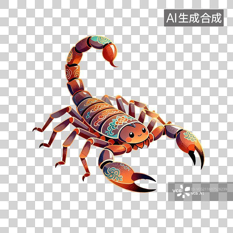 【AI数字艺术】蝎子动物插画图片素材