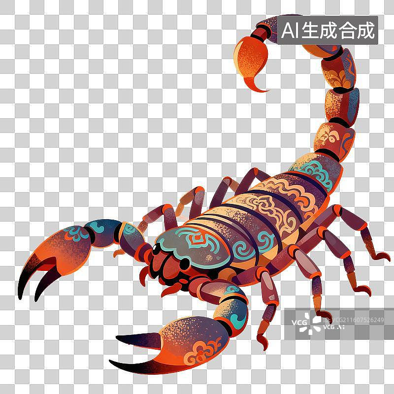 【AI数字艺术】蝎子动物插画图片素材