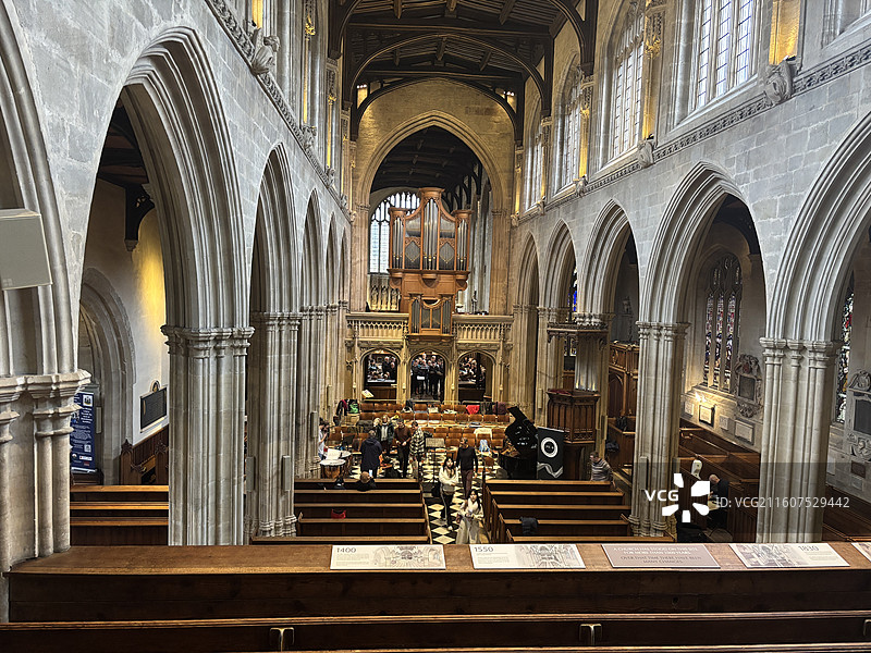 英国牛津牛静大学基督学院教堂哈利波特魔法学院图片素材