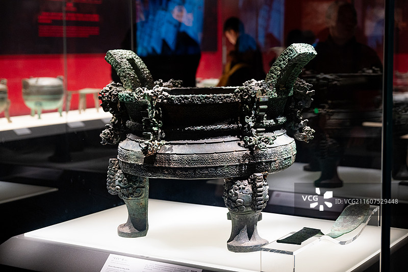 河南博物院 春秋 王子午鼎（附匕） 青铜器 淅川县下寺楚国墓地M2出土图片素材