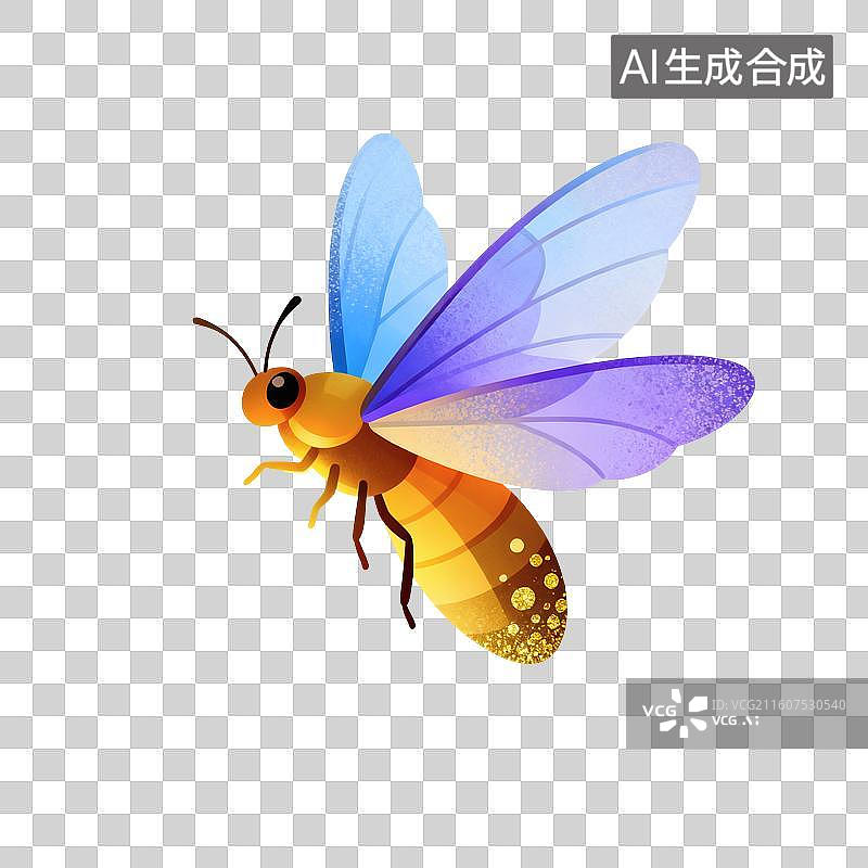 【AI数字艺术】萤火虫昆虫插画图片素材