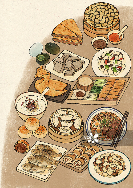 河北美食插画图片素材