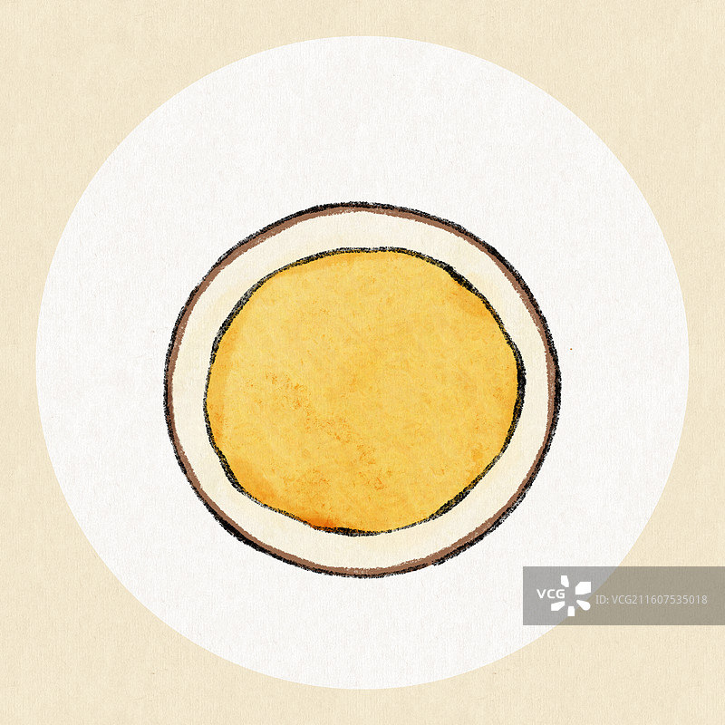 河北美食插画-黄糕图片素材