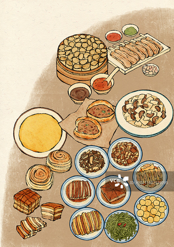 河北张家口美食插画图片素材