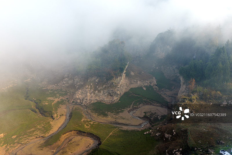 湿地恩施鳝孔坝（上空牧歌）风光图片素材