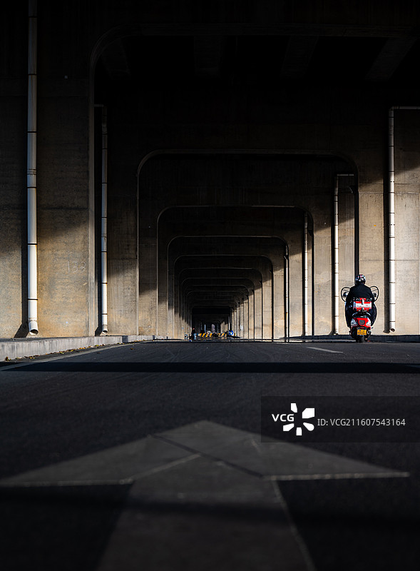 向希望通行.北京朝阳区郭家场桥图片素材