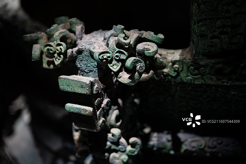 河南博物院 春秋 王子午鼎（附匕） 青铜器 淅川县下寺楚国墓地M2出土图片素材