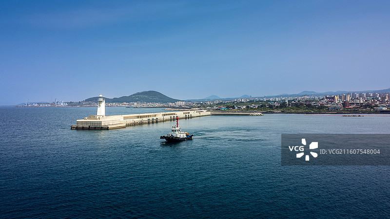 韩国济州岛港口图片素材
