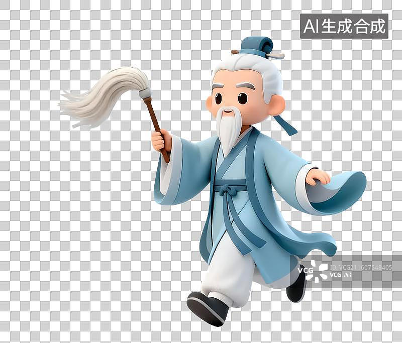 【AI数字艺术】Q版仙人吕洞宾图片素材