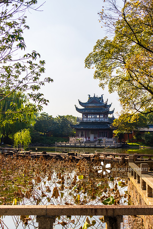 苏州同里古镇罗星洲风光图片素材