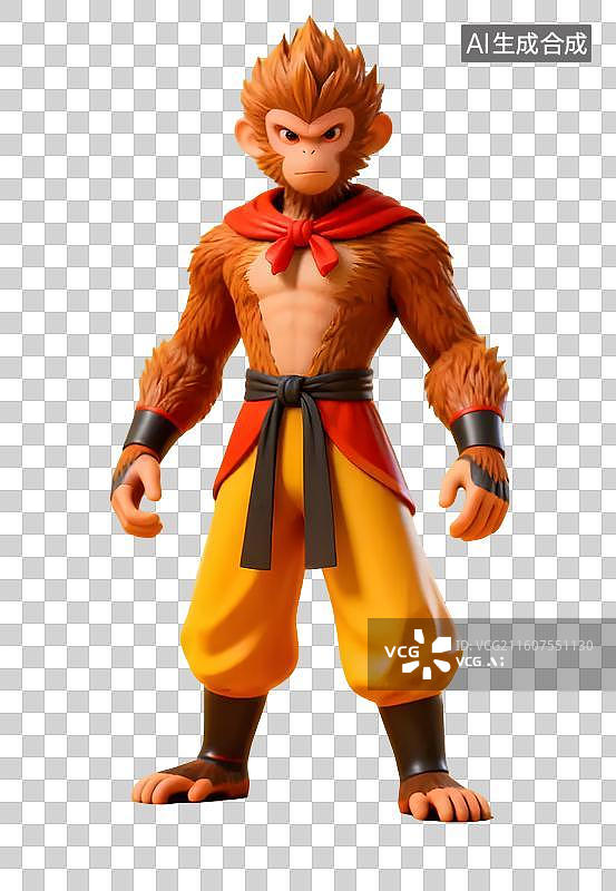 【AI数字艺术】卡通孙悟空形象图片素材