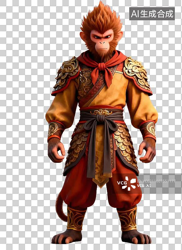 【AI数字艺术】卡通孙悟空形象图片素材