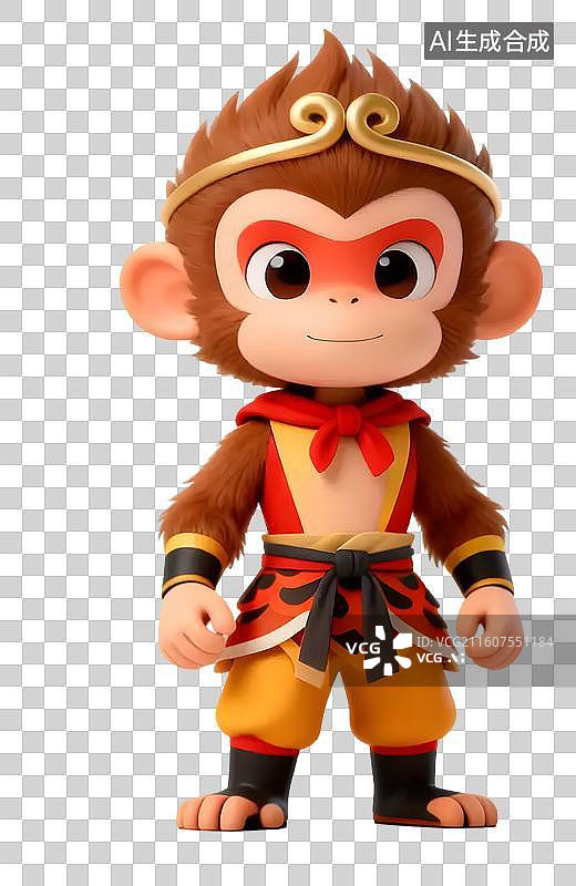 【AI数字艺术】卡通孙悟空形象图片素材