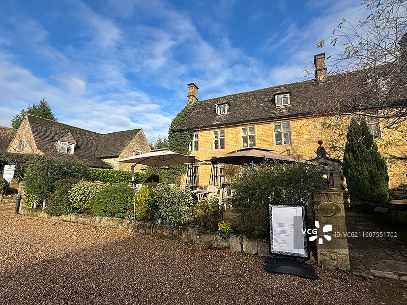 英国温德米尔湖区科茨沃尔德小镇水上伯顿拜伯里小镇英国乡村图片素材