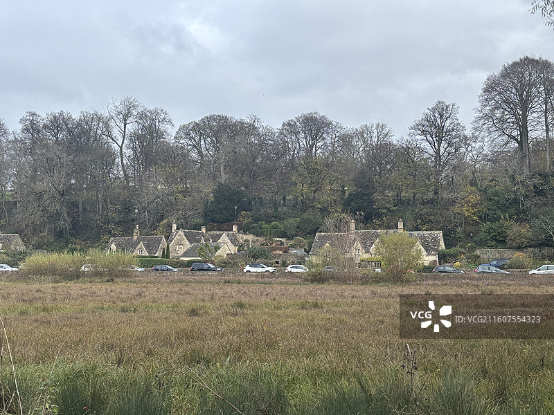 英国温德米尔湖区科茨沃尔德小镇水上伯顿拜伯里小镇英国乡村图片素材