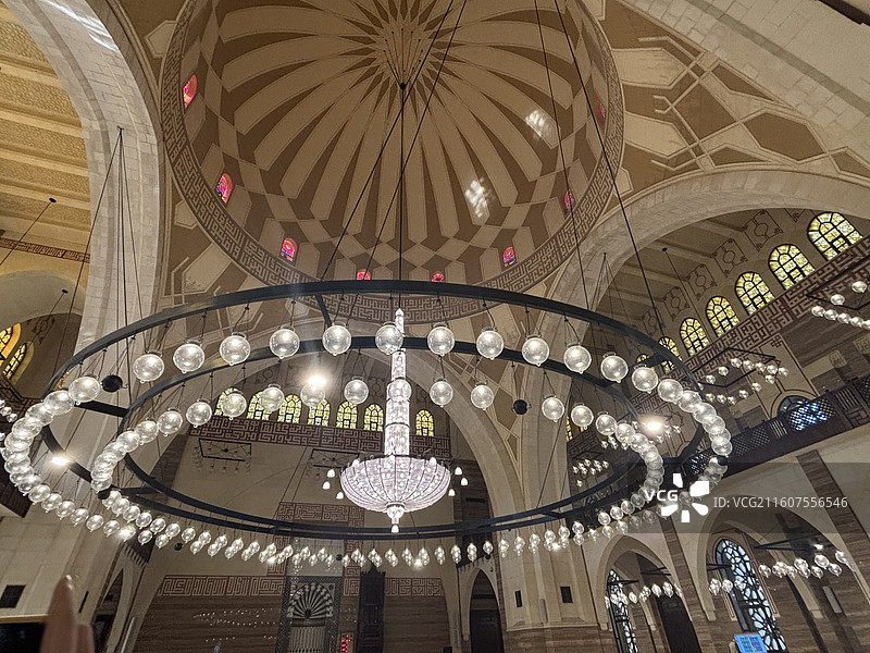 巴林麦纳麦城市旅游法塔赫大清真寺巴林门及集市巴林堡图片素材