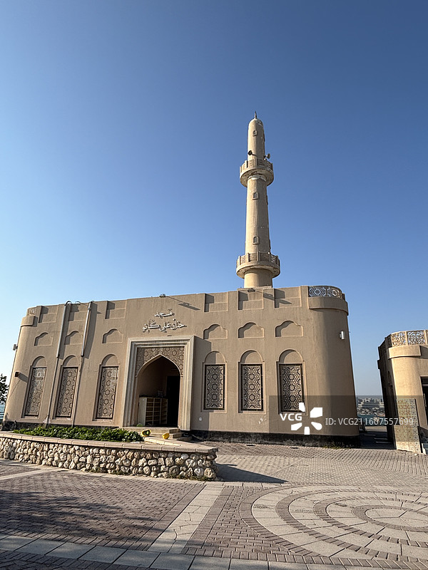 巴林麦纳麦城市旅游法塔赫大清真寺巴林门及集市巴林堡图片素材