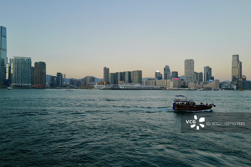 香港海事博物馆及维多利亚港风光图片素材