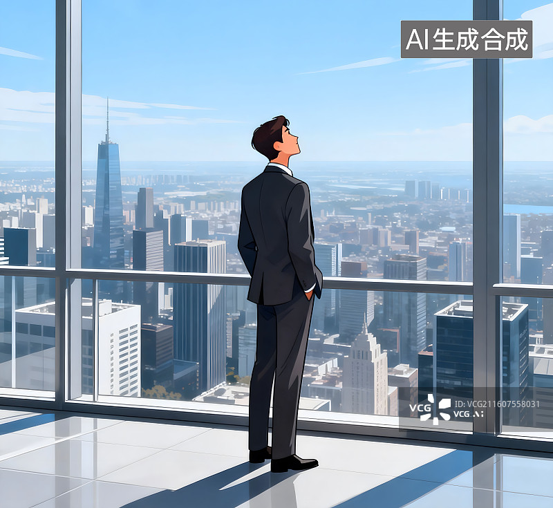 【AI数字艺术】欲穷千里目，更上一层楼。图片素材