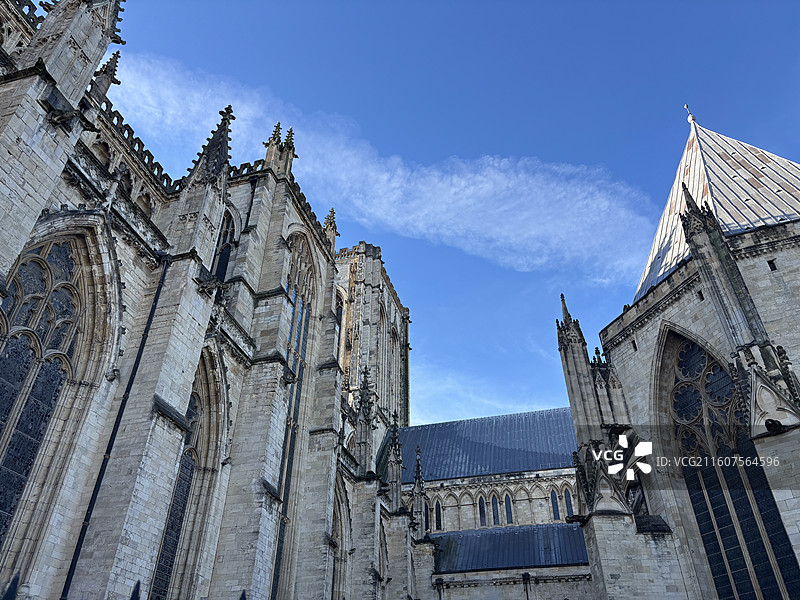 英国约克城墙约克教堂肉扑街街景英伦风哈利波特哥特式教堂铁路火车博物馆图片素材