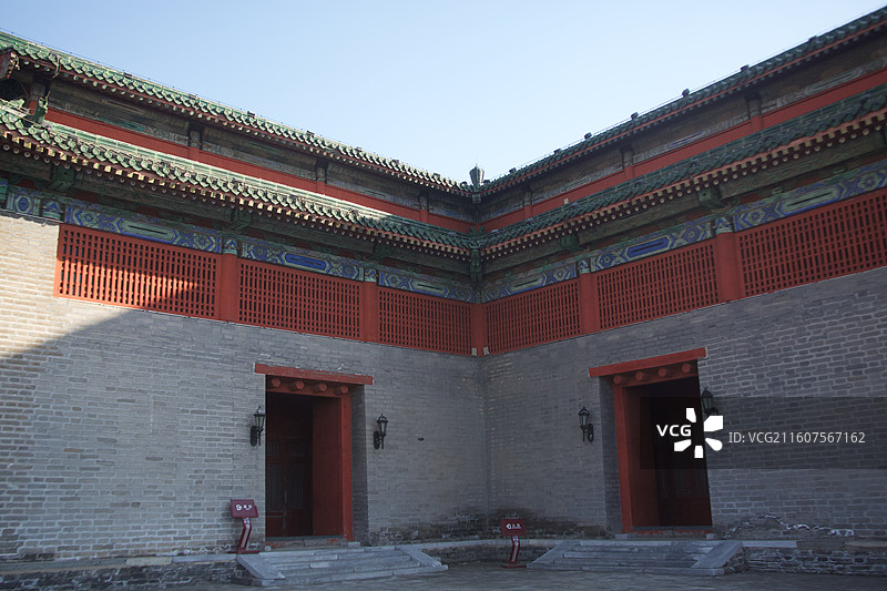 明代城墙公园的传统建筑图片素材