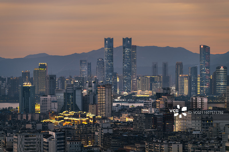 南昌红谷滩与万寿宫图片素材