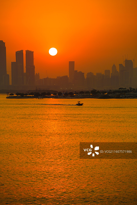云溪港日落图片素材