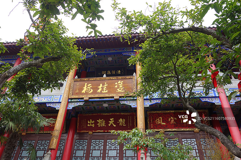 贵州省贵阳市黔灵山公园黔灵公园：弘福寺双桂楼图片素材