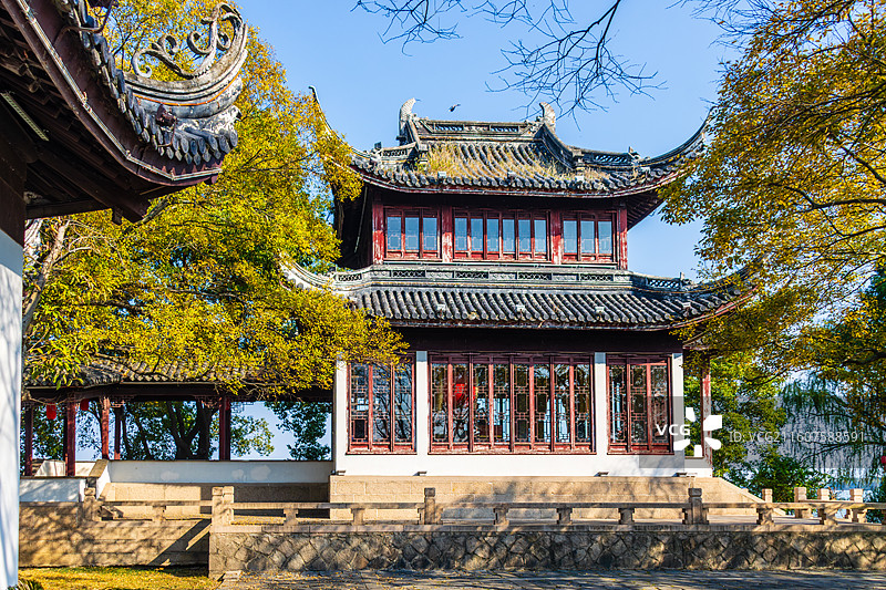 苏州同里古镇罗星洲风光图片素材