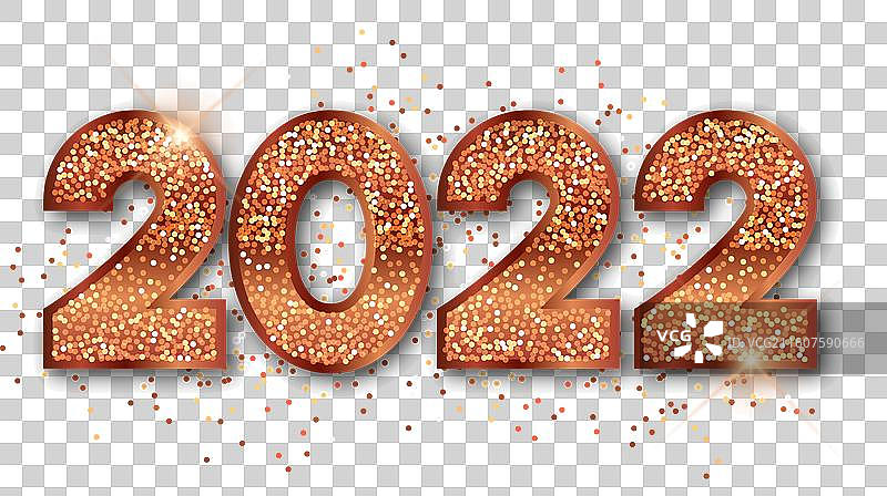 渐变色 2022 快乐新年横幅图片素材