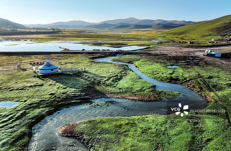 承德坝上二道河晨鉴图片素材