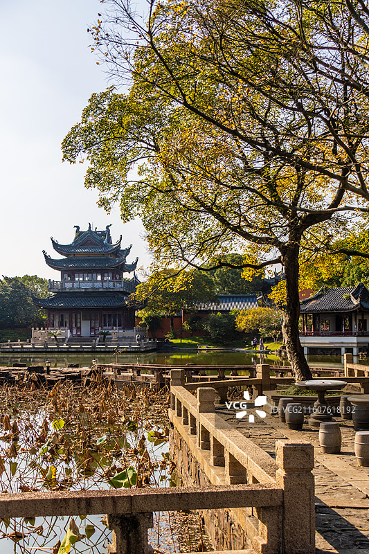 苏州同里古镇罗星洲风光图片素材