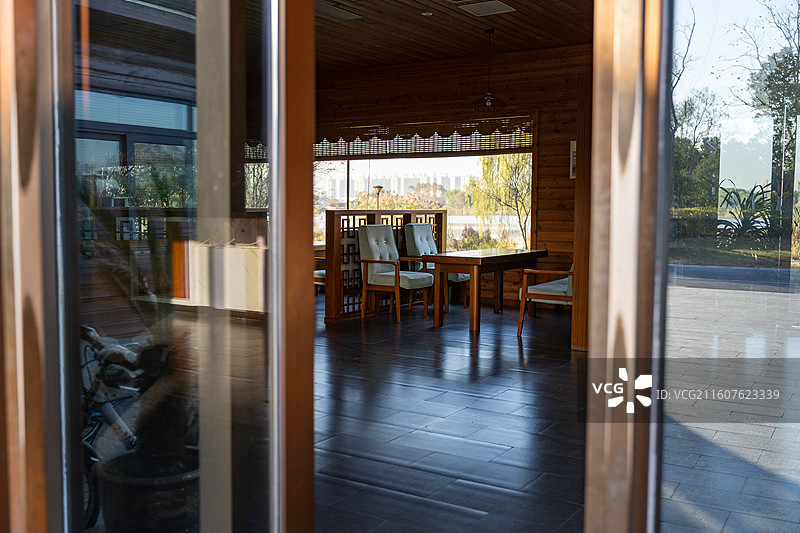 铜陵西湖湿地公园内的建筑图片素材