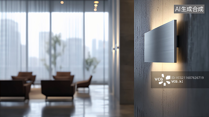 【AI数字艺术】写字楼室内办公三维场景图片素材