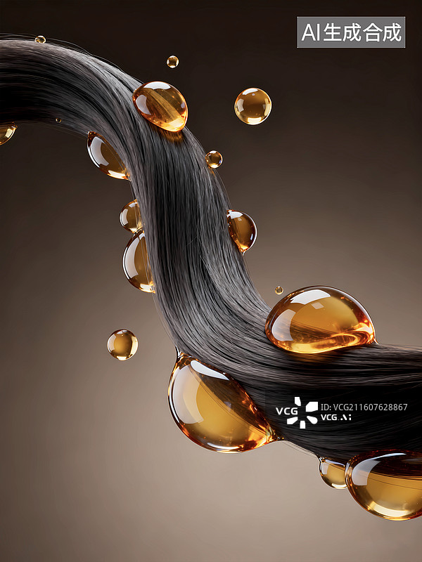【AI数字艺术】头发护理精油美发产品图片素材