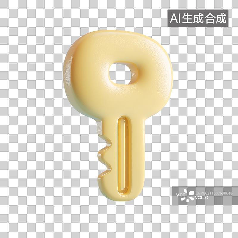 【AI数字艺术】卡通钥匙图标图片素材