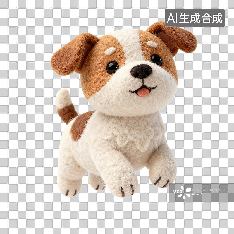 【AI数字艺术】可爱毛绒小狗形象图片素材