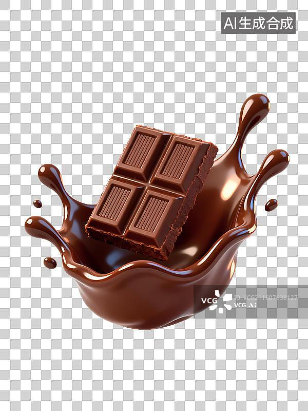 【AI数字艺术】飞溅的巧克力酱图片素材