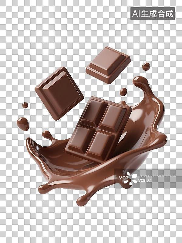 【AI数字艺术】飞溅的巧克力酱图片素材