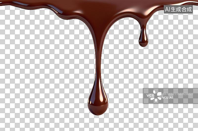 【AI数字艺术】滴落的巧克力酱图片素材