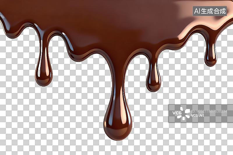 【AI数字艺术】滴落的巧克力酱图片素材