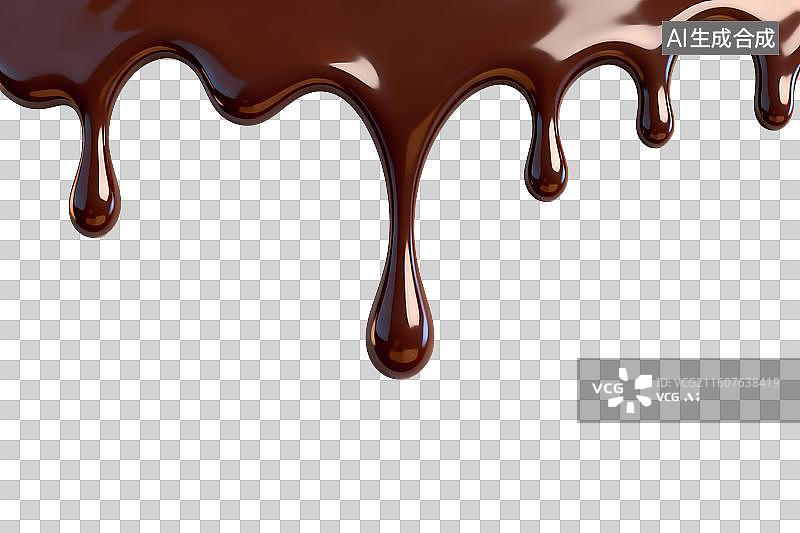 【AI数字艺术】滴落的巧克力酱图片素材