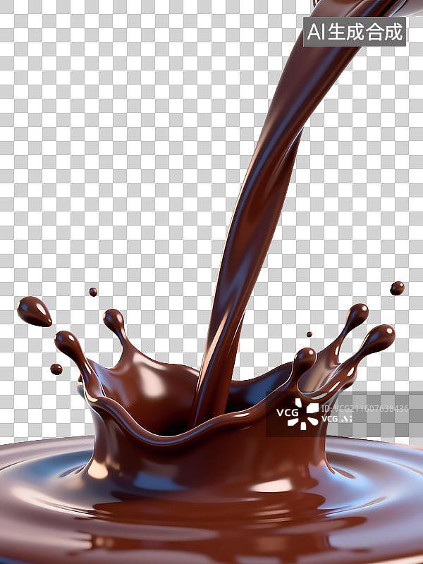 【AI数字艺术】飞溅的巧克力酱图片素材