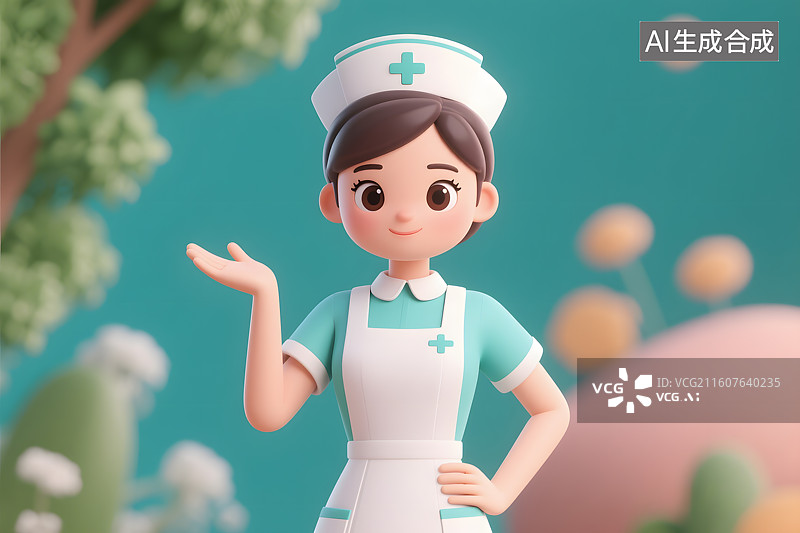 【AI数字艺术】可爱医护人员形象图片素材