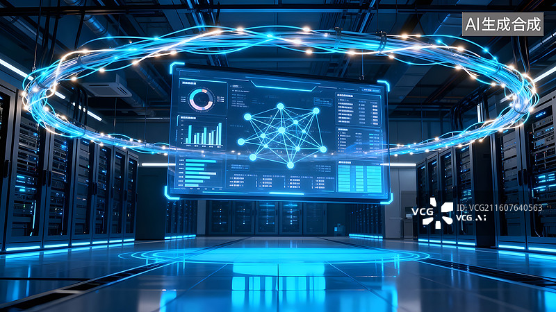 【AI数字艺术】科技感，光纤，大数据，云数据，城市云计算，云传输等概念图图片素材