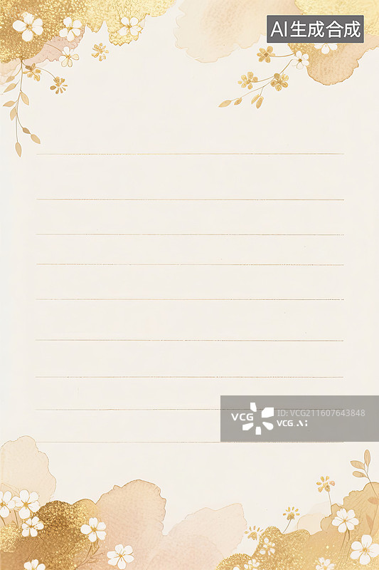 【AI数字艺术】空白信纸便签纸背景图图片素材