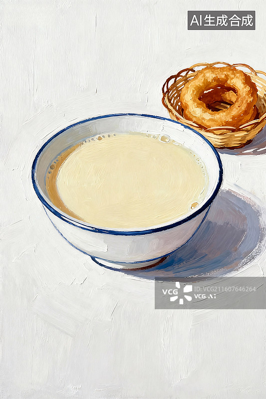 【AI数字艺术】特色小吃豆汁和焦圈图片素材