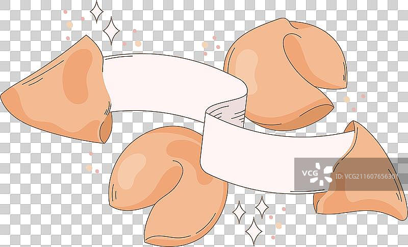 手绘的幸运签语饼图片素材