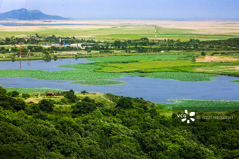 珲春防川·河那边的俄罗斯图片素材