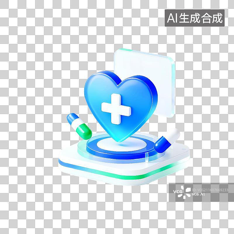 【AI数字艺术】胶囊检查体检健康医学图标图片素材